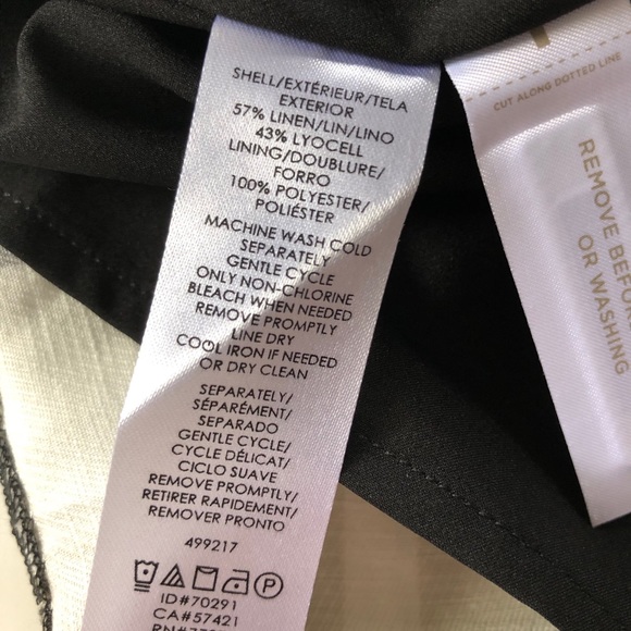 Ann Taylor Linen Stripe Square Front Dress - Picture 7 of 10